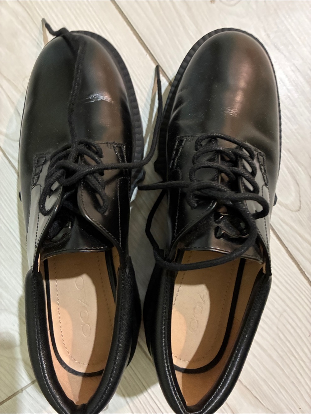 Coach Black and Tan Leather Footwear